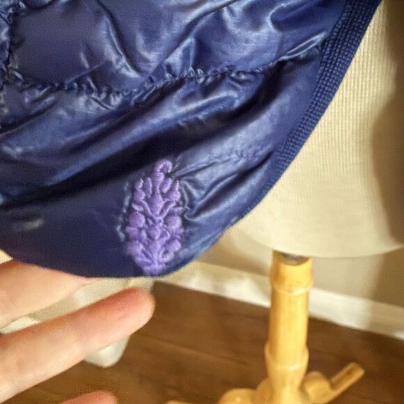 Free People Womens Scrunchy Glossy Pippa Packable Puffer Jacket Black Grape XS - Picture 11 of 16